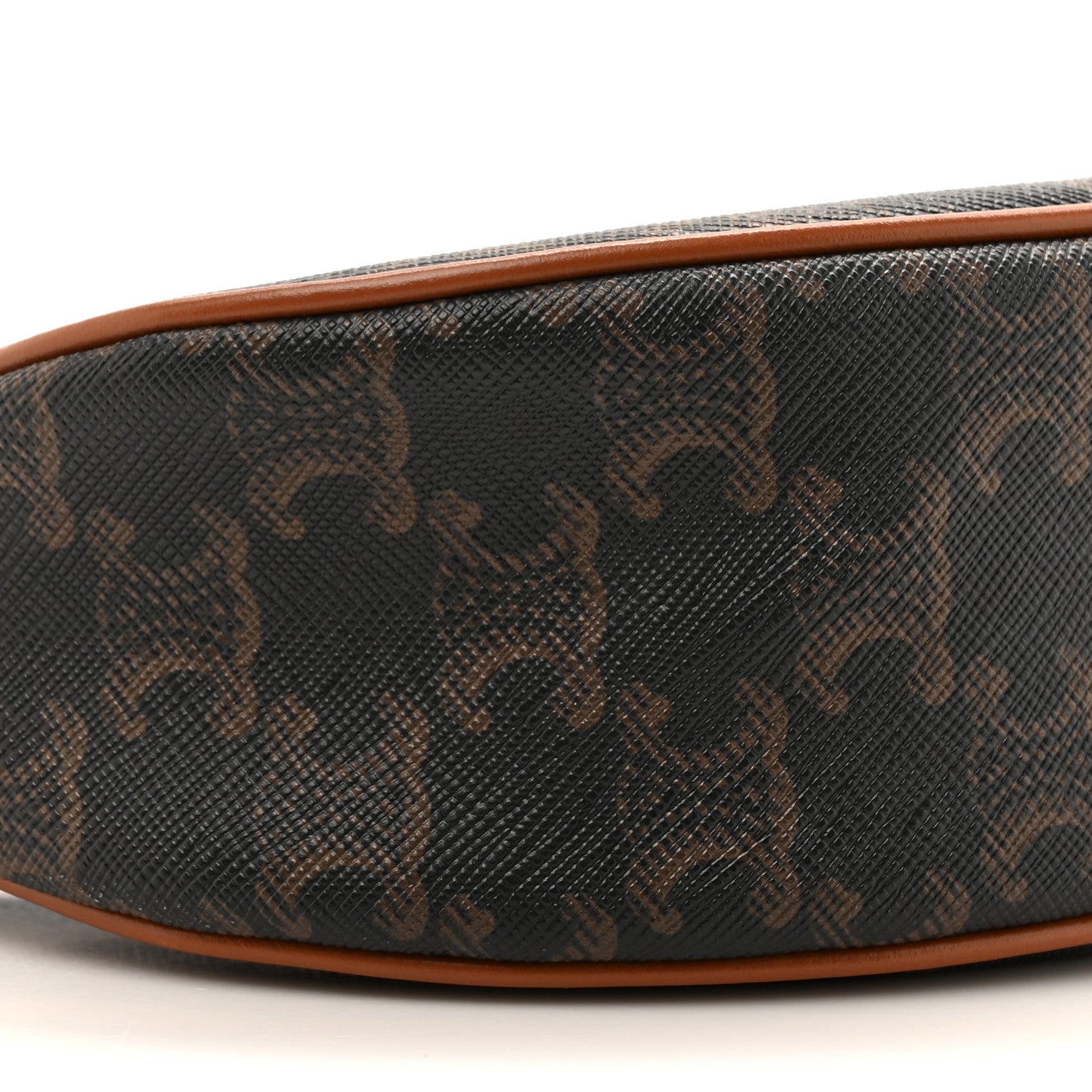 Celine Triomphe Canvas Calfskin Ava Shoulder Bag Tan 10 of 11
