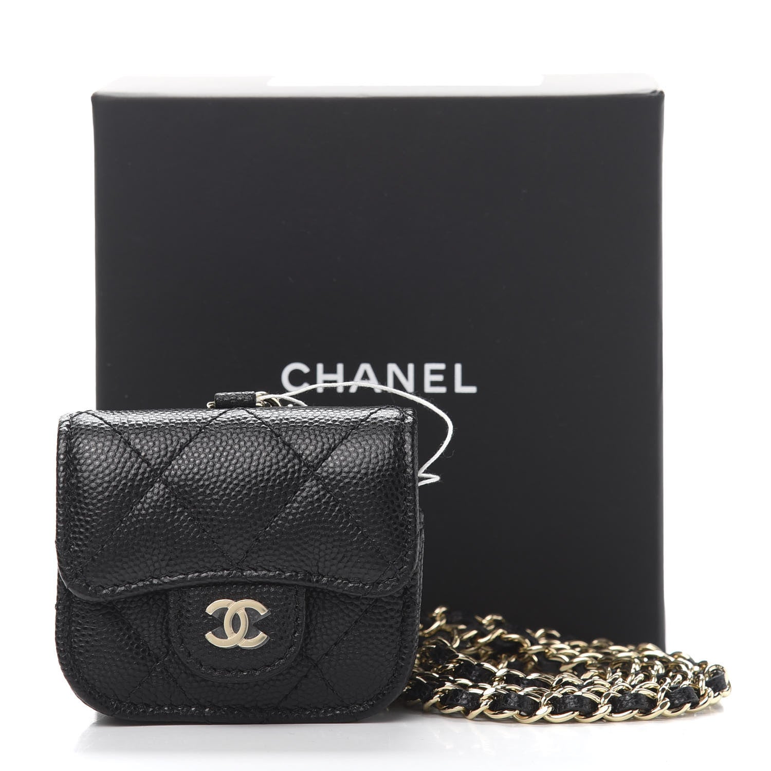 Chanel Caviar Quilted Airpods Pro Case Black 9 of 9