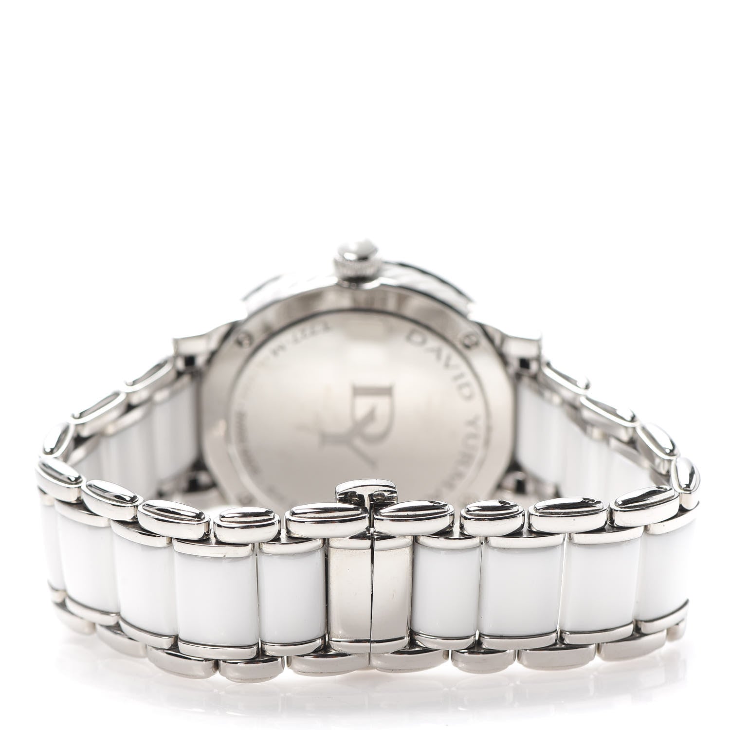 David Yurman Stainless Steel Ceramic Diamond 38mm Classic Quartz Watch White 4 of 6