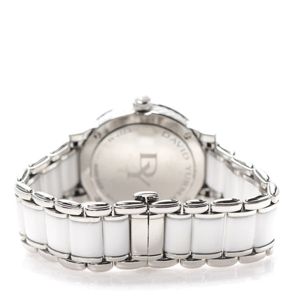 David Yurman Stainless Steel Ceramic Diamond 38mm Classic Quartz Watch White 4 of 6