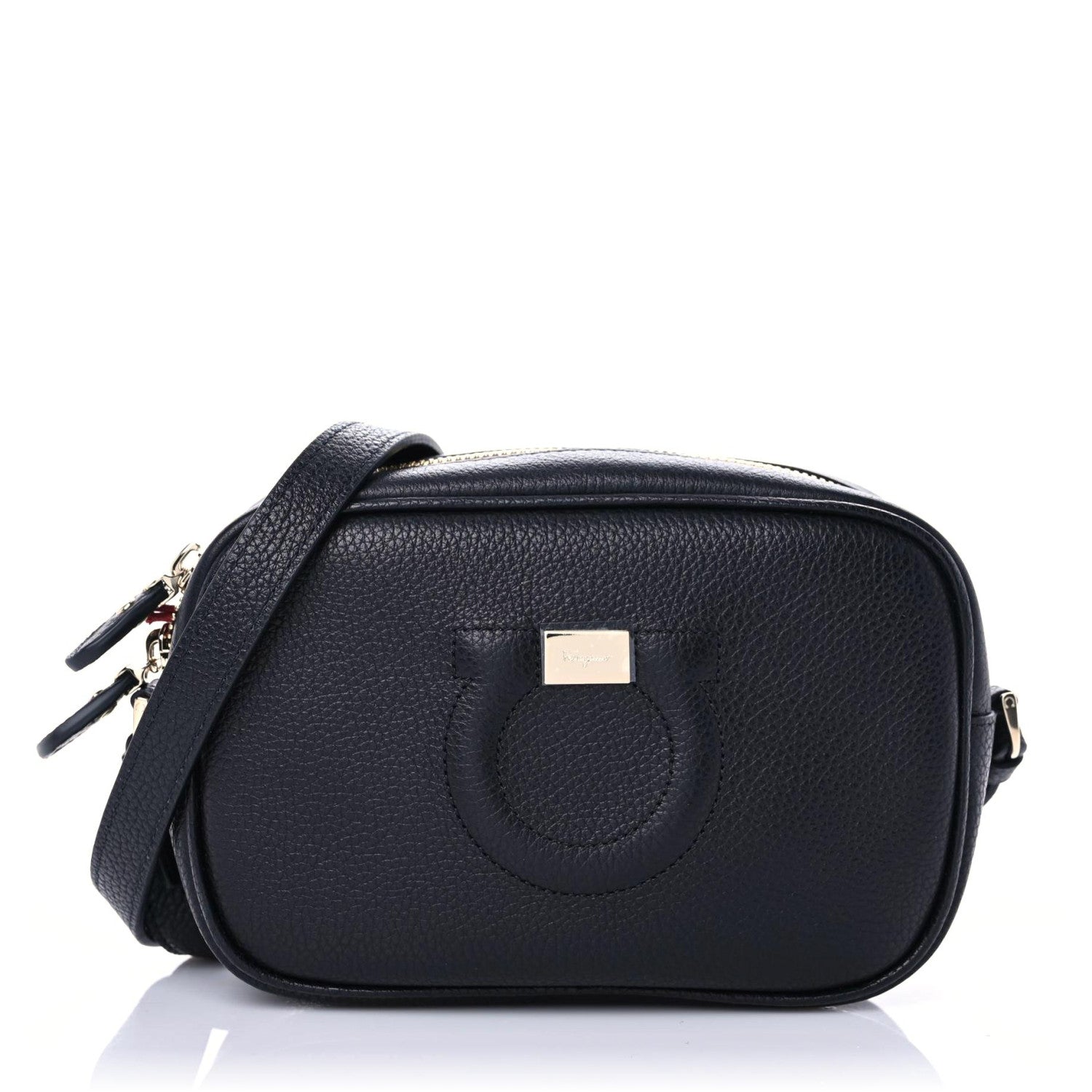 Salvatore Ferragamo Calfskin City Goncho Crossbody Camera Bag Black 1 of 8