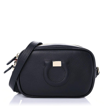 Salvatore Ferragamo Calfskin City Goncho Crossbody Camera Bag Black 1 of 8