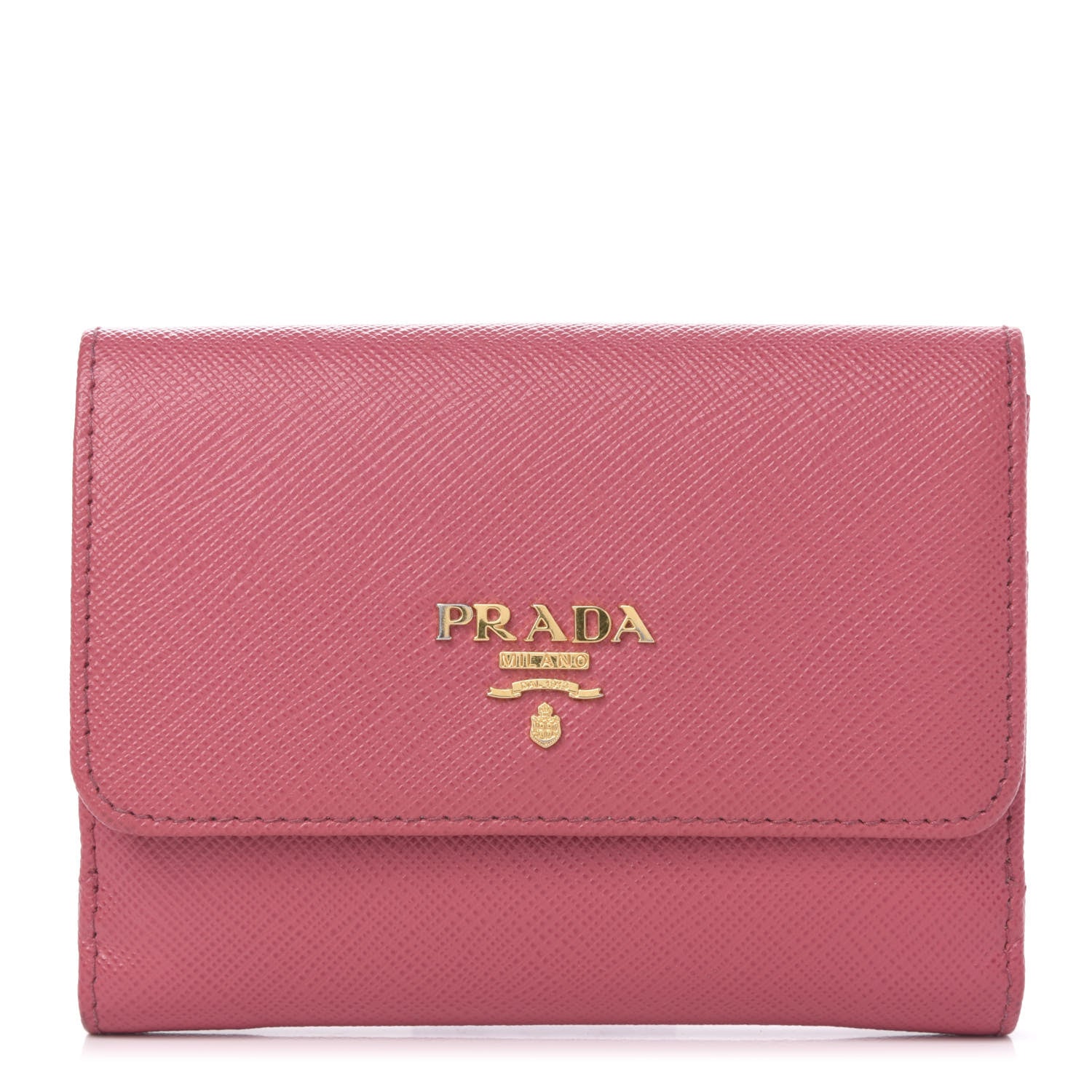 Prada Saffiano Multicolor Compact Wallet Peonia Begonia 1 of 10