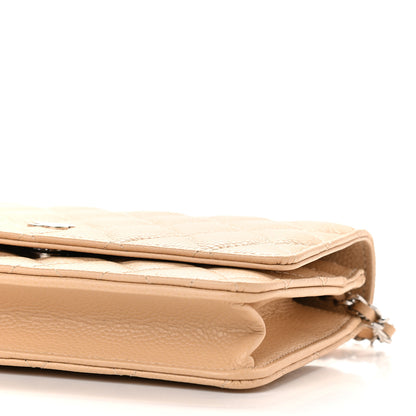Chanel Caviar Quilted Wallet On Chain WOC Beige 10 of 11