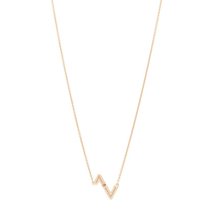 Louis Vuitton 18K Pink Gold LV Volt Upside Down Pendant Necklace 1 of 4