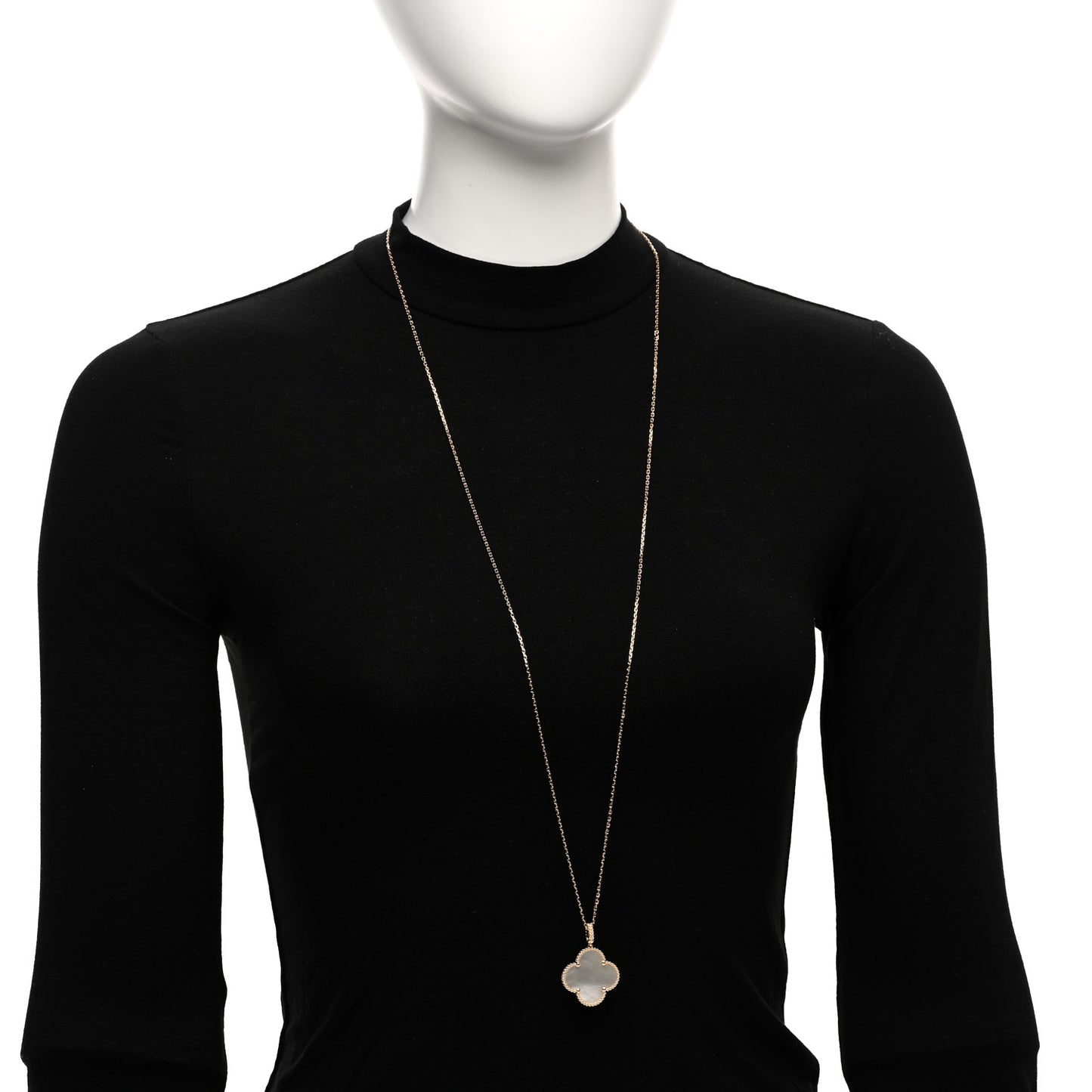 18K Yellow Gold Mother of Pearl Magic Alhambra Long Necklace