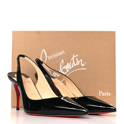 Christian Louboutin Patent Clare Sling 80 Pumps 40.5 Black 9 of 9