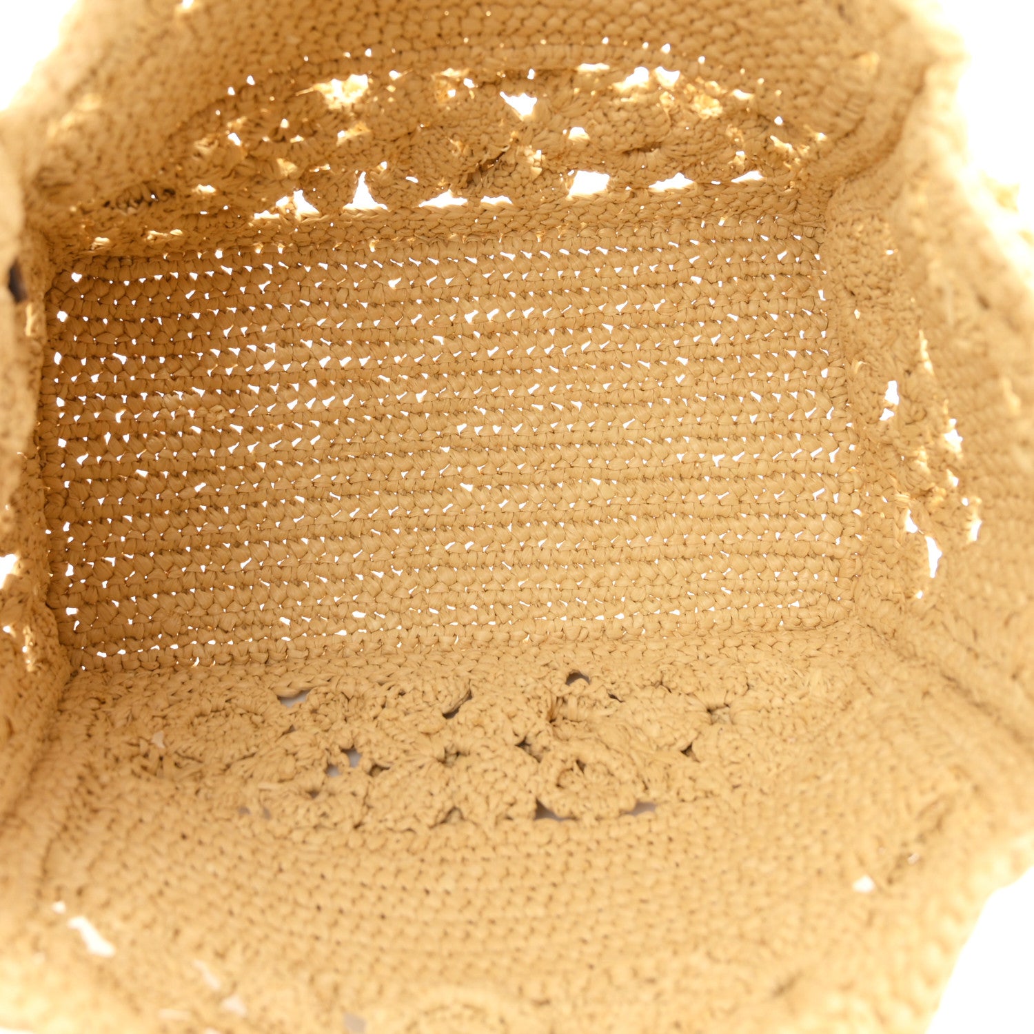 Christian Dior Woven Raffia Floral Embellished Small Book Tote Natural 6 of 11