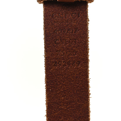 Gucci Faded Calfskin Double G 20mm Belt 75 30 Cuir 3 of 5