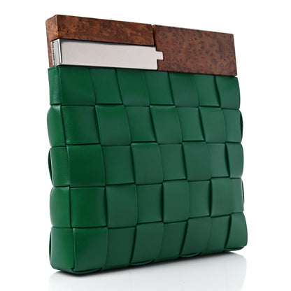 Bottega Veneta Nappa Intrecciato The Snap Clutch Racing Green 3 of 8