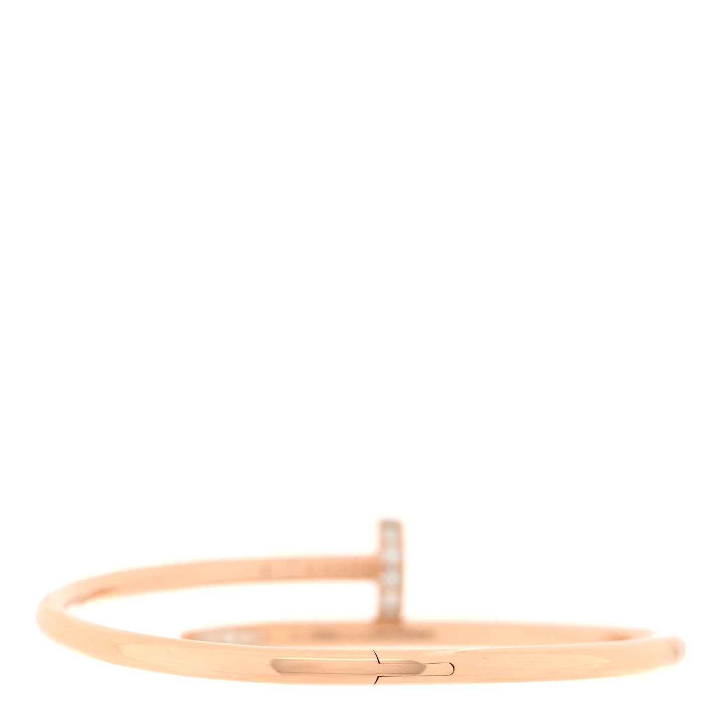 18K Pink Gold Diamond Juste Un Clou Bracelet 17