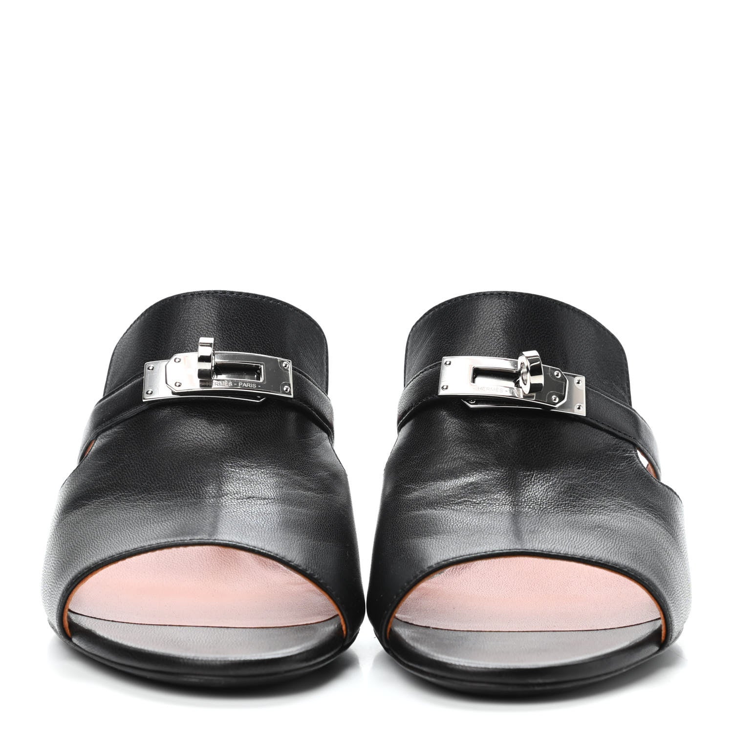 Hermes Goatskin Candy Sandals 38 Black 2 of 4