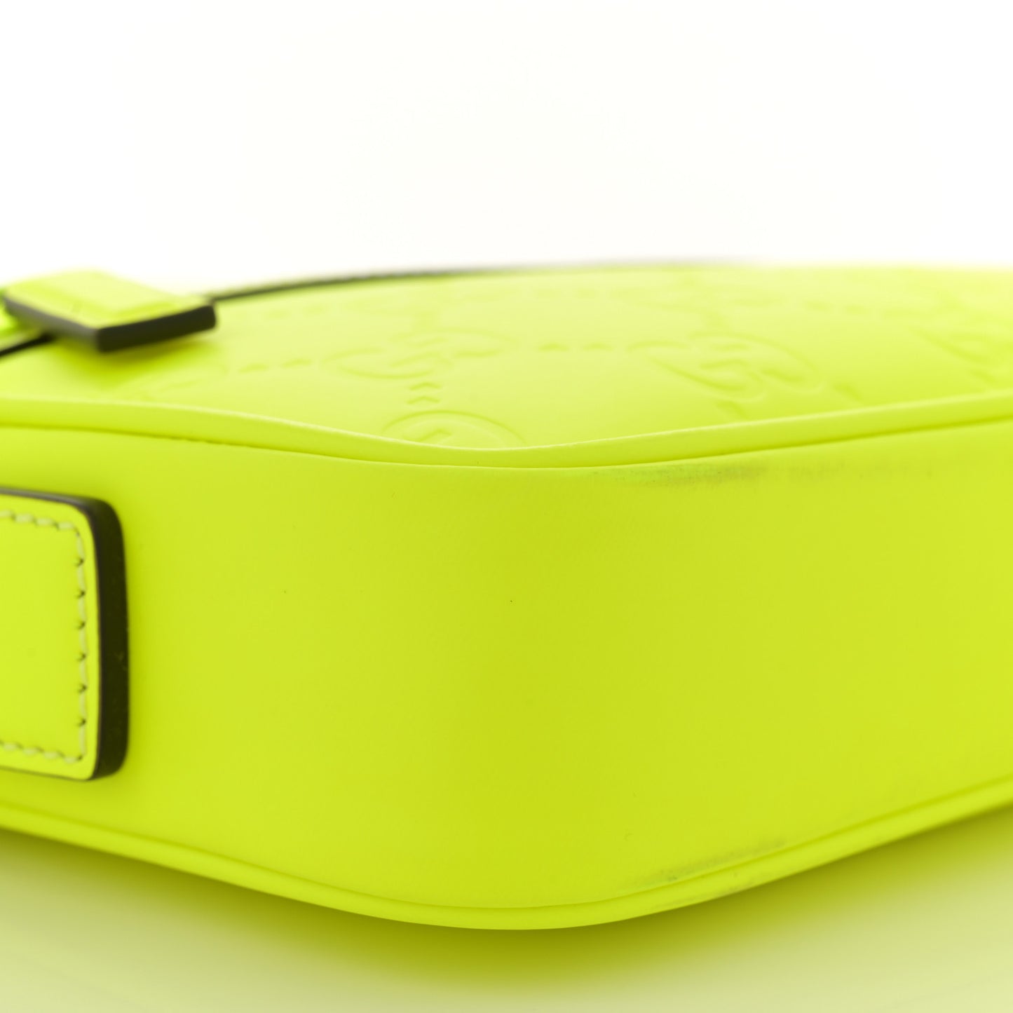 Rubber Effect Monogram GG Crossbody Bag Fluorescent Yellow