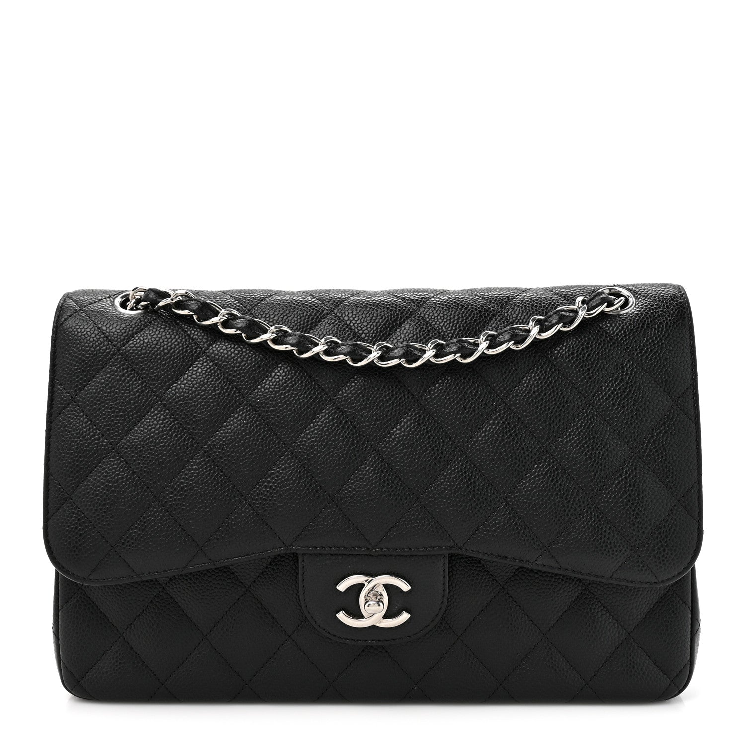 Chanel Caviar Quilted Jumbo Double Flap Black 1 of 12