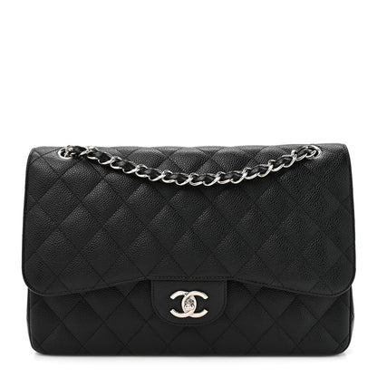 Chanel Caviar Quilted Jumbo Double Flap Black 1 of 12