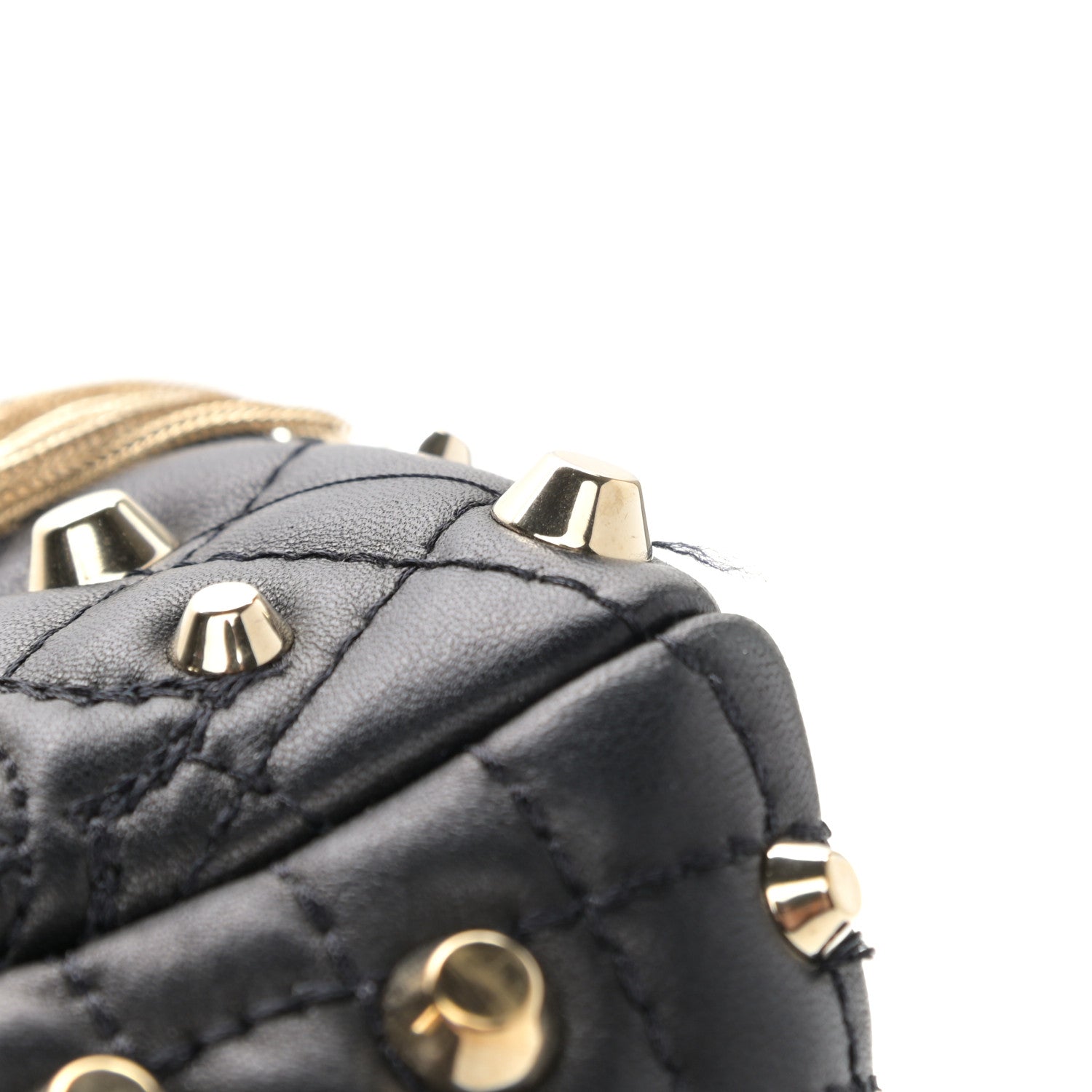Versace Nappa Barocco Quilted Studded Vanitas Demetra Black 12 of 15