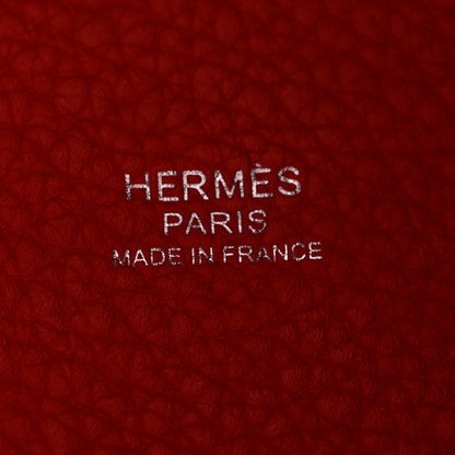 Hermes Taurillon Clemence Picotin Lock 18 PM Rouge de Coeur 14 of 34