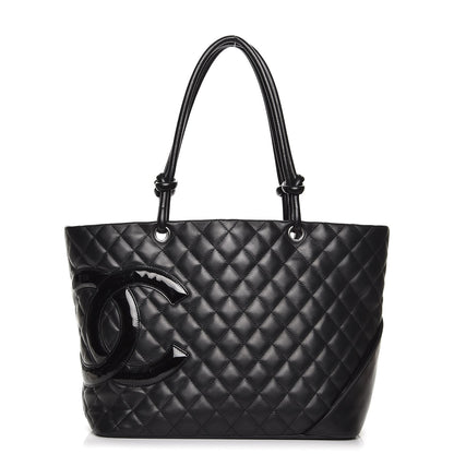 Chanel Calfskin Quilted Large Cambon Tote Black 1 of 9