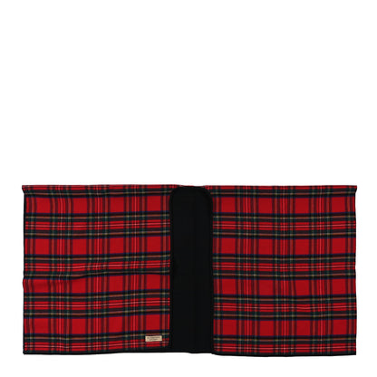 Burberry Wool Cashmere Check Cape Scarf Scarf Red 1 of 3