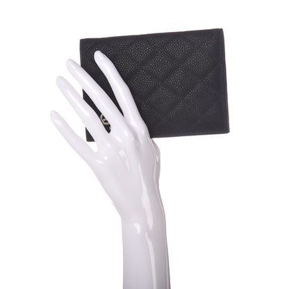 Chanel Iridescent Caviar Quilted Passport Holder Black 2 of 8