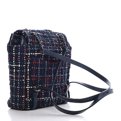 Chanel Tweed Small Urban Spirit Backpack Blue Red White 3 of 9