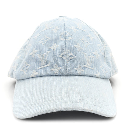 Louis Vuitton Monogram Denim Cap L Blue 3 of 10