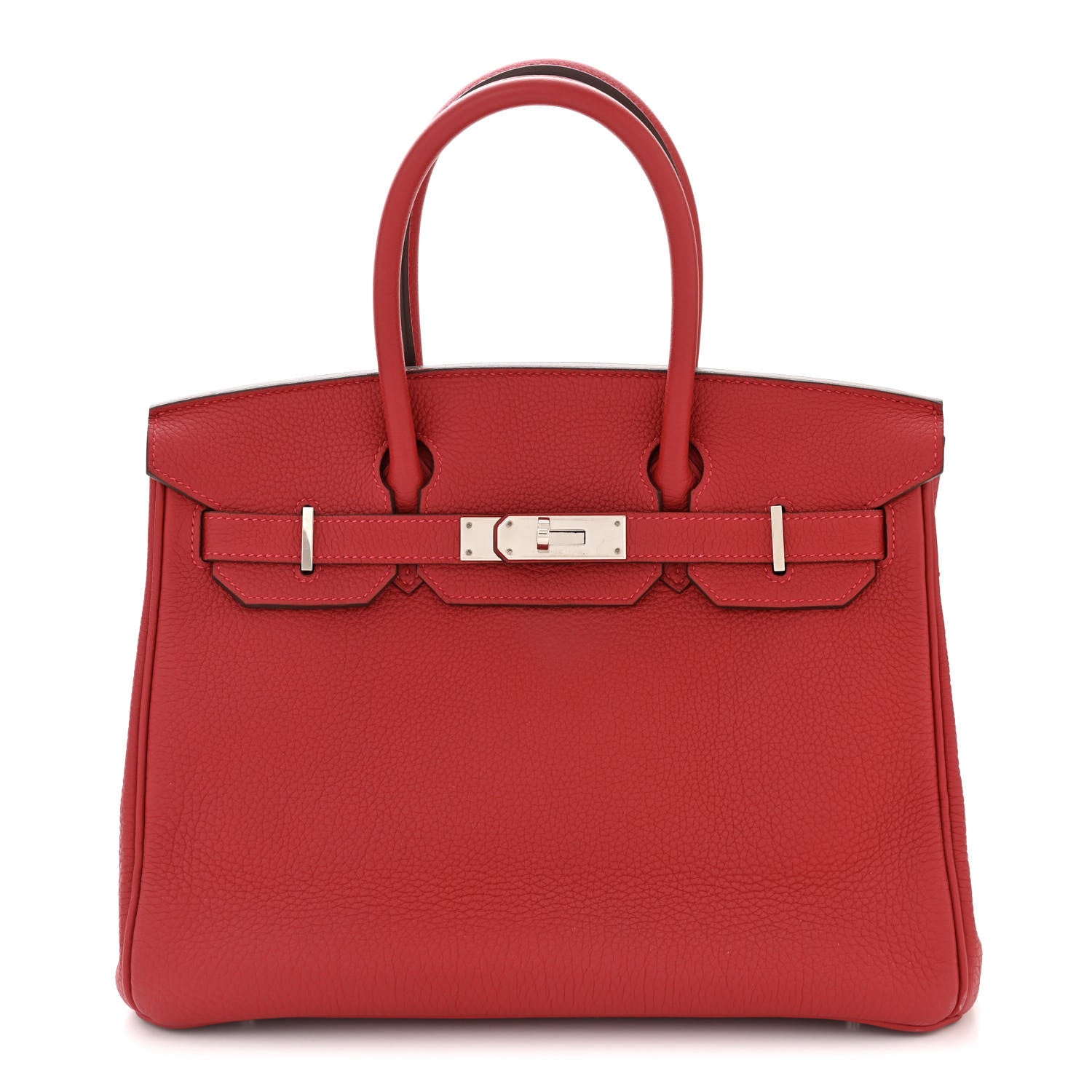 Hermes Taurillon Clemence Birkin 30 Rouge Piment 1 of 13