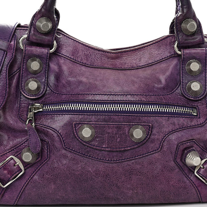 Balenciaga Agneau Giant 21 Silver Hardware City Raisin 9 of 14