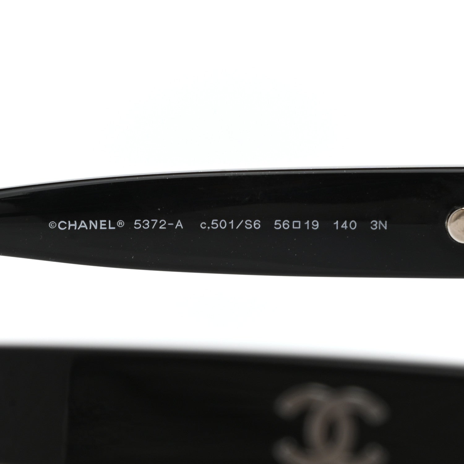 Chanel Oval CC Sunglasses 5372-A Black 5 of 9
