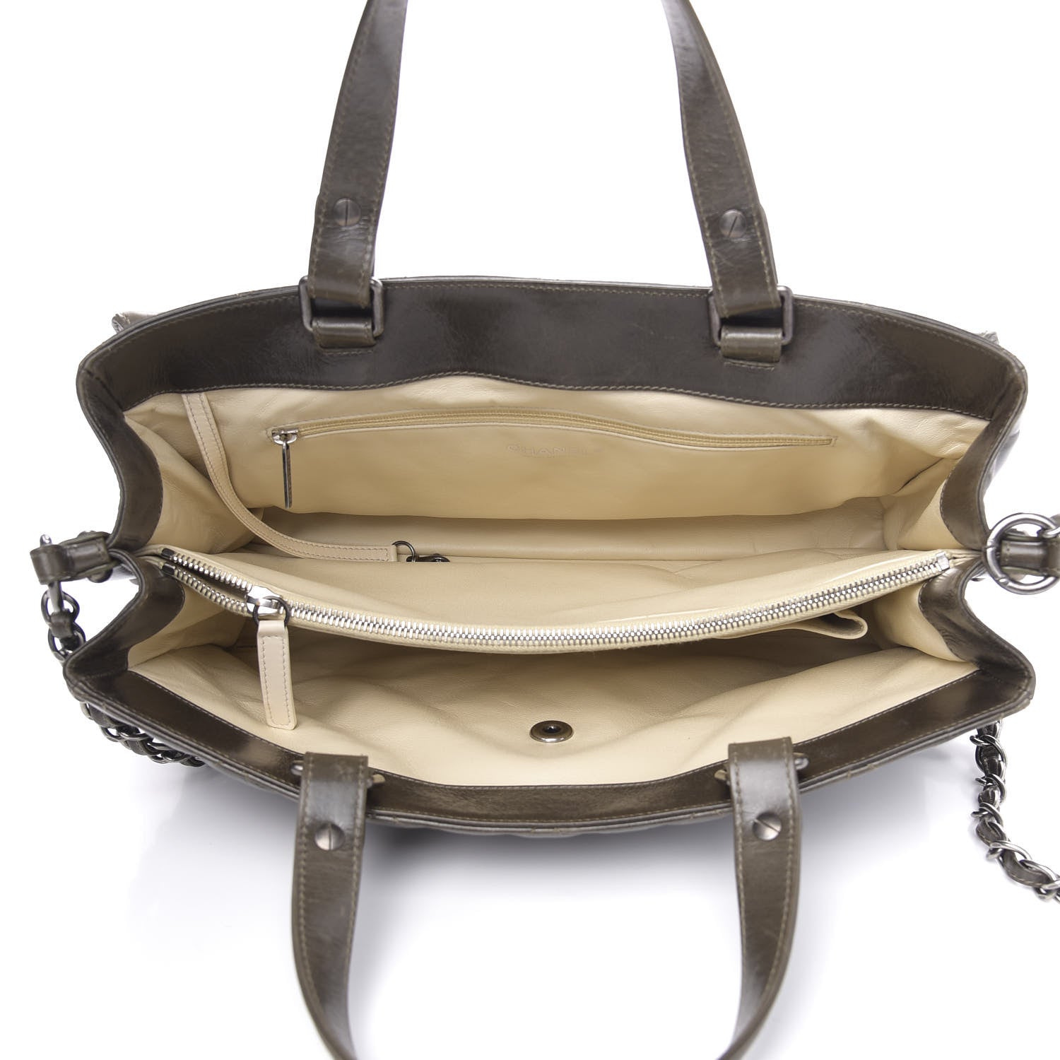 Chanel Glazed Calfskin Boy Satchel Flap Dark Grey 6 of 16