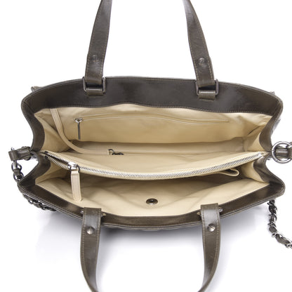 Chanel Glazed Calfskin Boy Satchel Flap Dark Grey 6 of 16