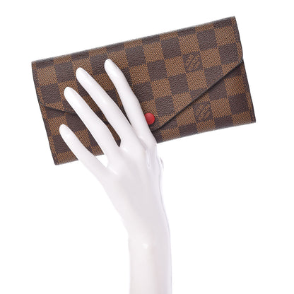 Louis Vuitton Damier Ebene Josephine Wallet Red 2 of 10