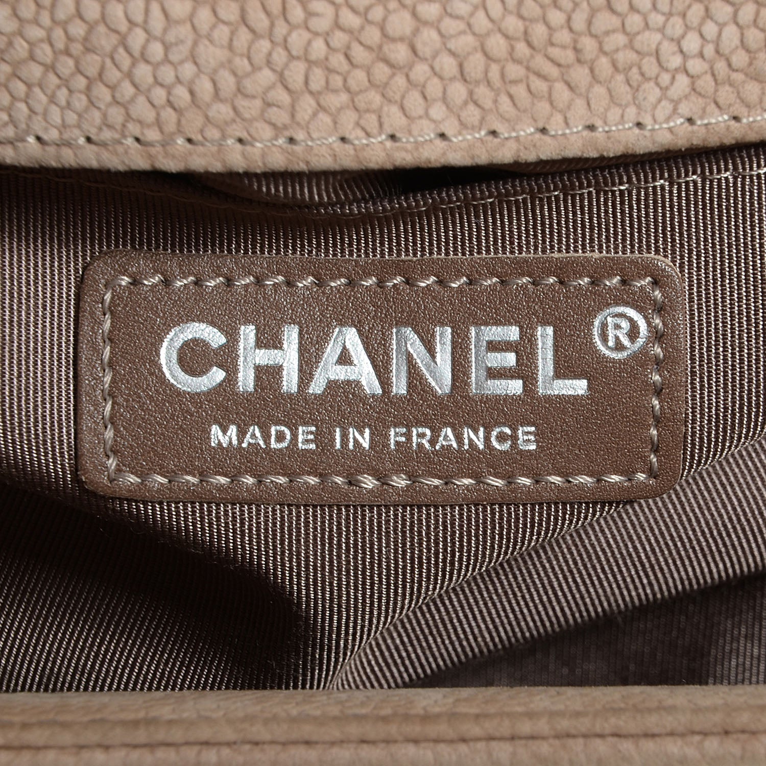 Chanel Iridescent Caviar Medium Boy Flap Beige 7 of 9