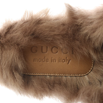 Gucci Velvet Fur Mens Princetown Slippers 6 Pink 7 of 8