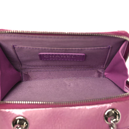 Chanel Patent Quilted Small Pocket Box Camera Case Purple 5 of 13