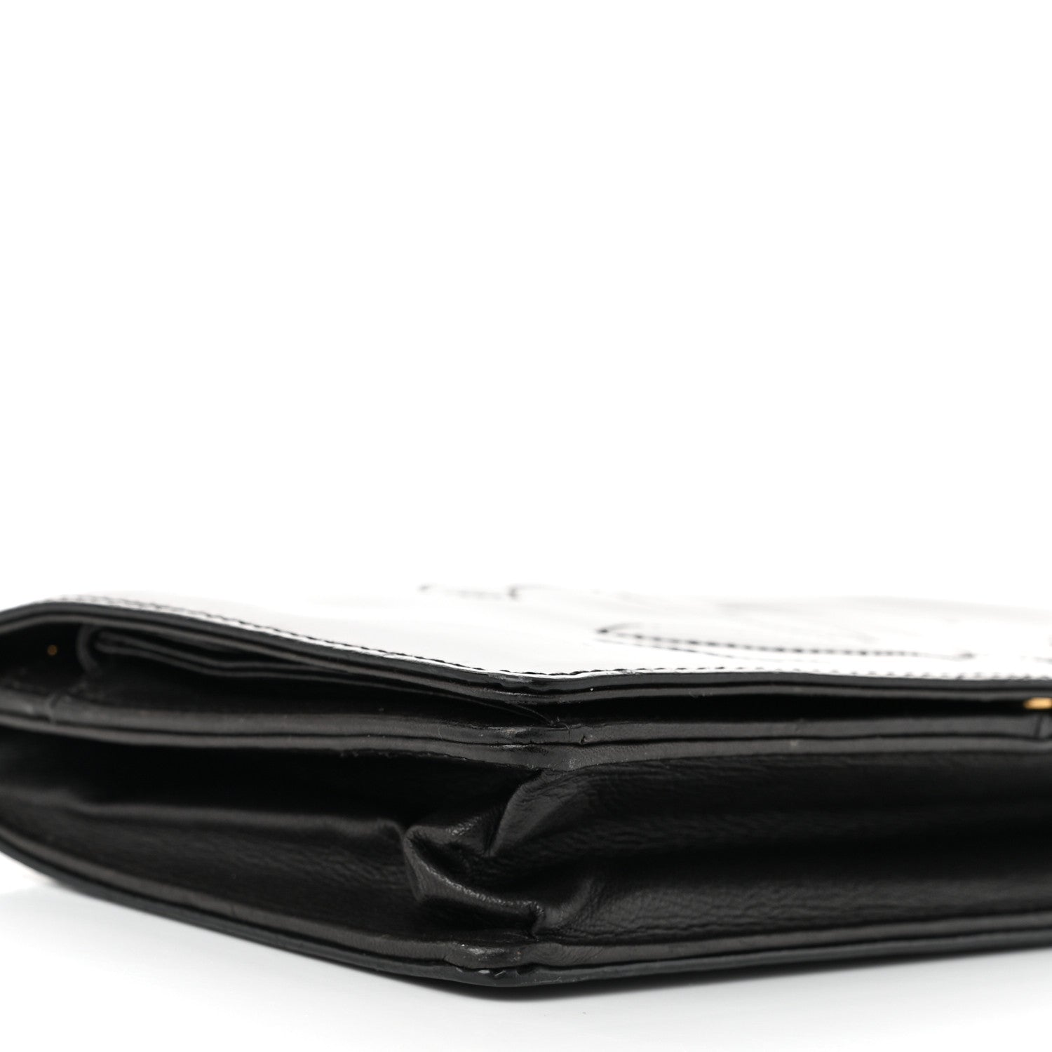 Chanel Patent Timeless CC Wallet On Chain WOC Black 9 of 10