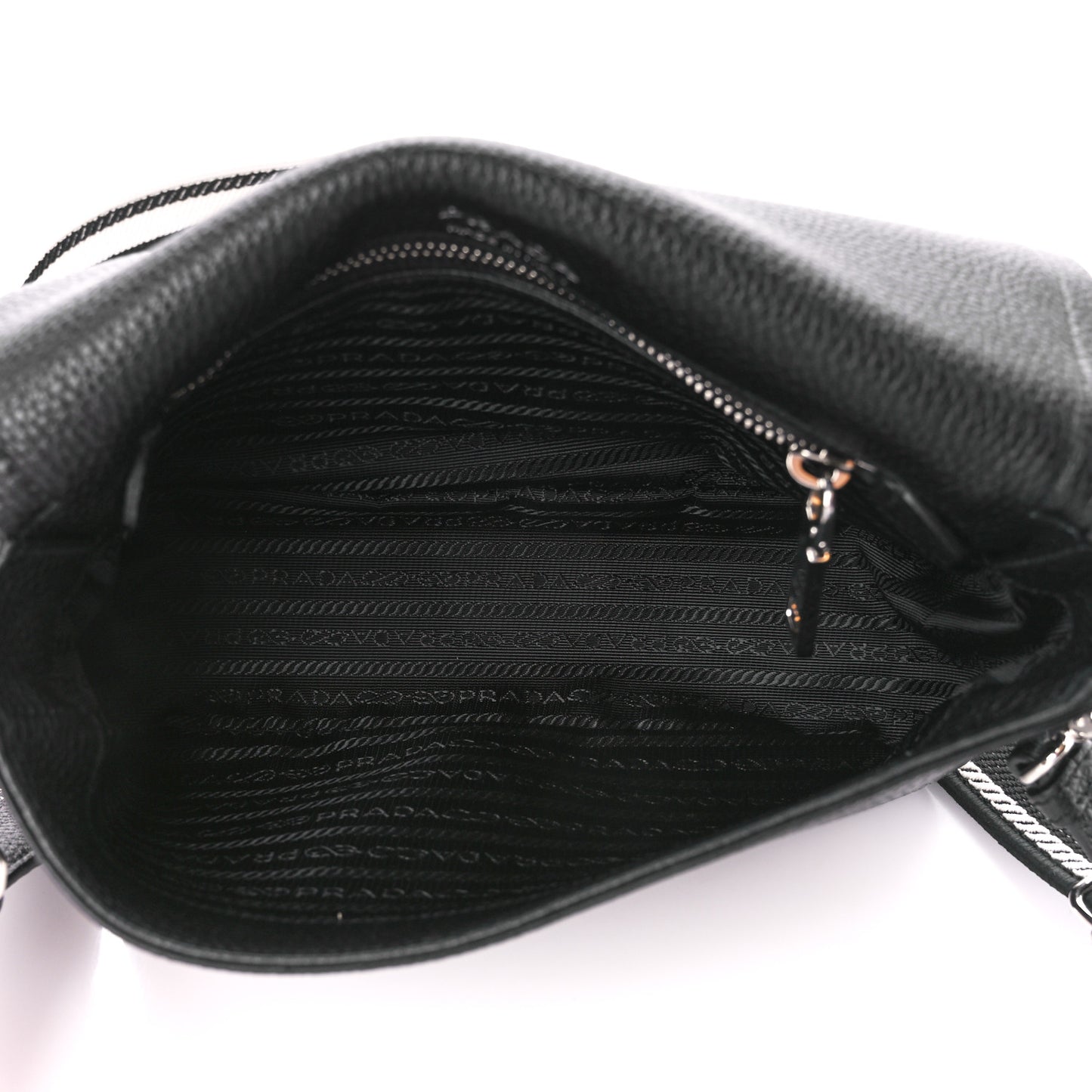 Vitello Daino Soft Flap Crossbody Black