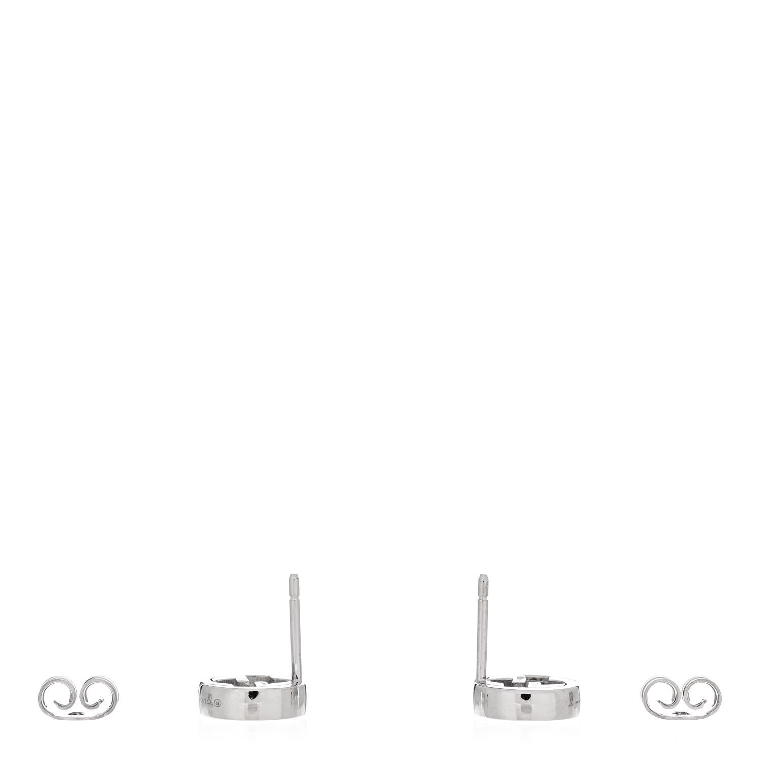 Gucci Sterling Silver Interlocking GG Stud Earrings 3 of 6