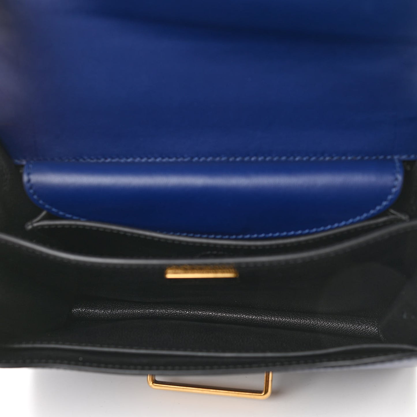 City Calf Saffiano Cahier Bag Bluette Black