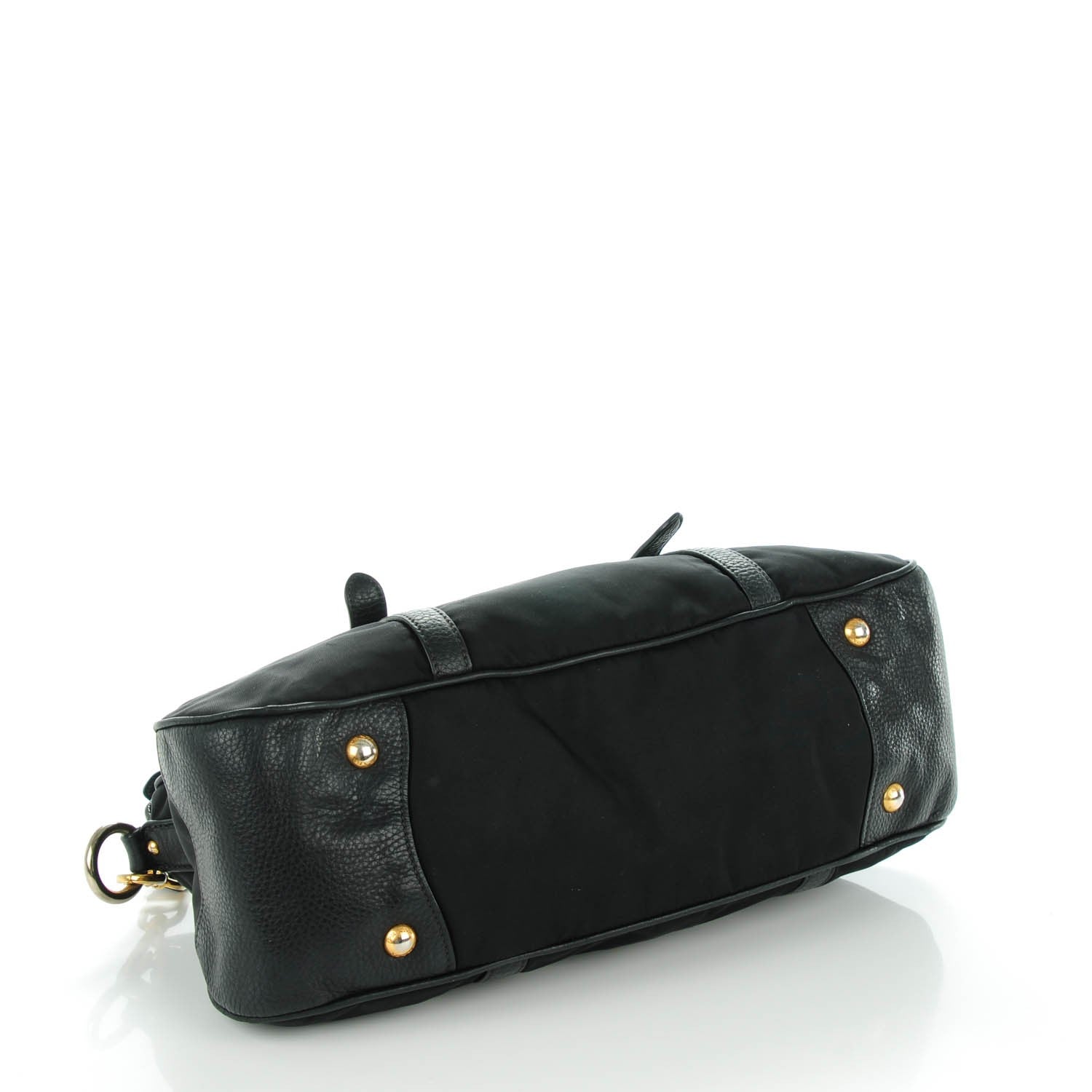 Prada Nylon Vitello Daino Shopping Satchel Black 4 of 7