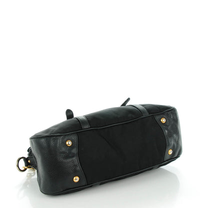 Prada Nylon Vitello Daino Shopping Satchel Black 4 of 7