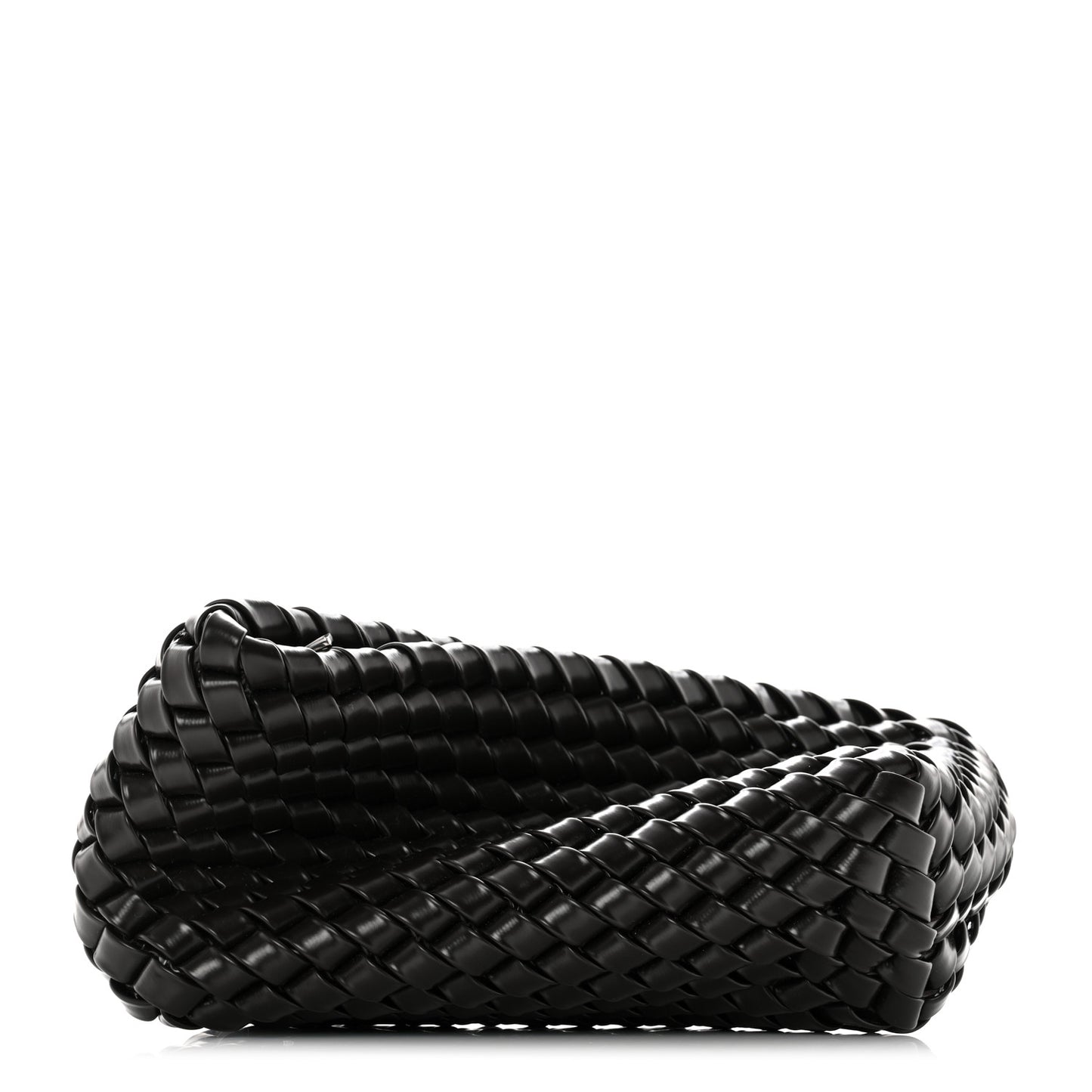 Nappa Intrecciato Slanted Clutch Fondant