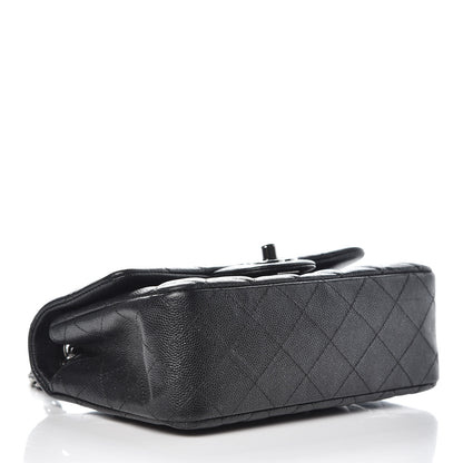 Chanel Metallic Caviar Quilted Mini Rectangular Flap Black 4 of 12