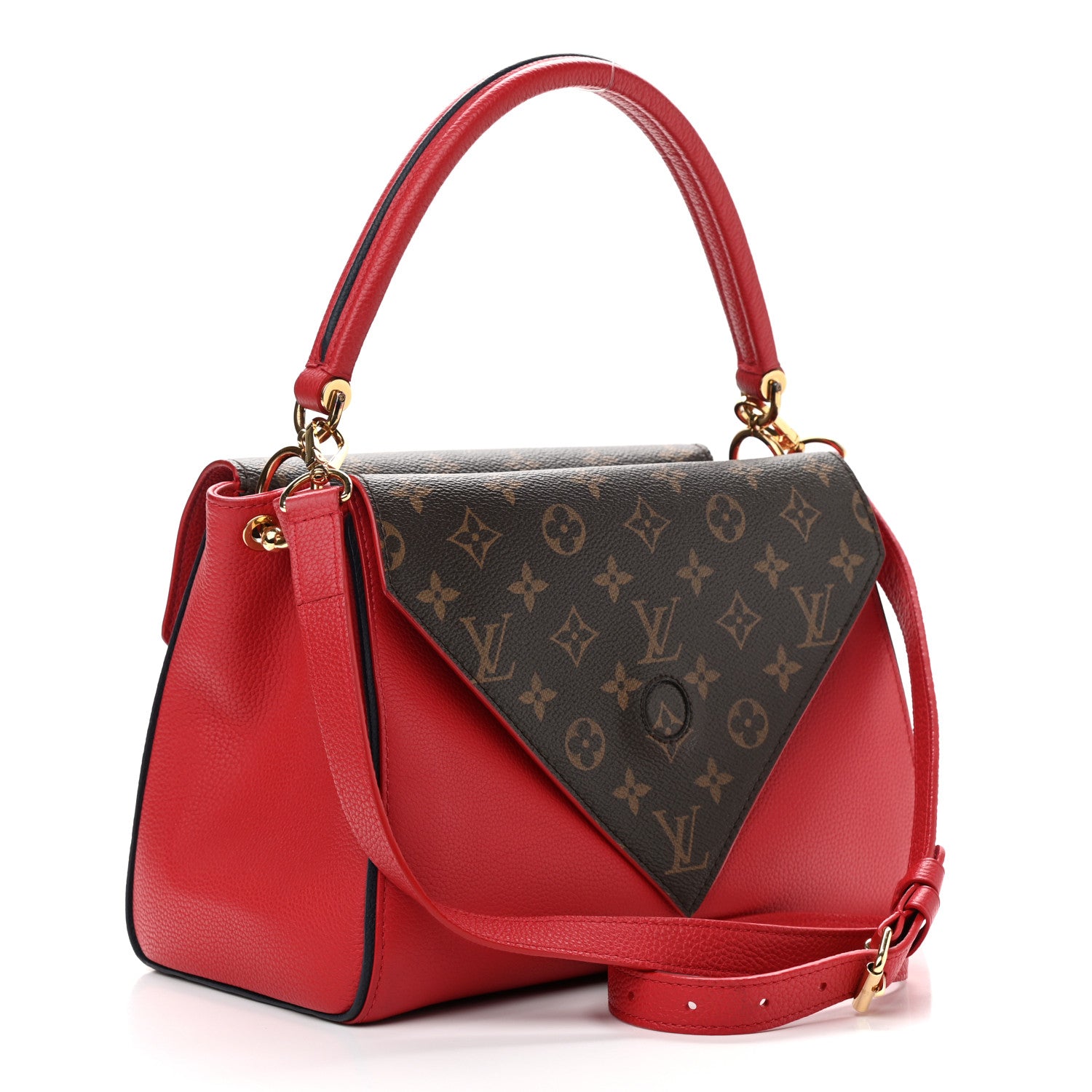 Louis Vuitton Grained Calfskin Monogram Double V Rubis 3 of 10