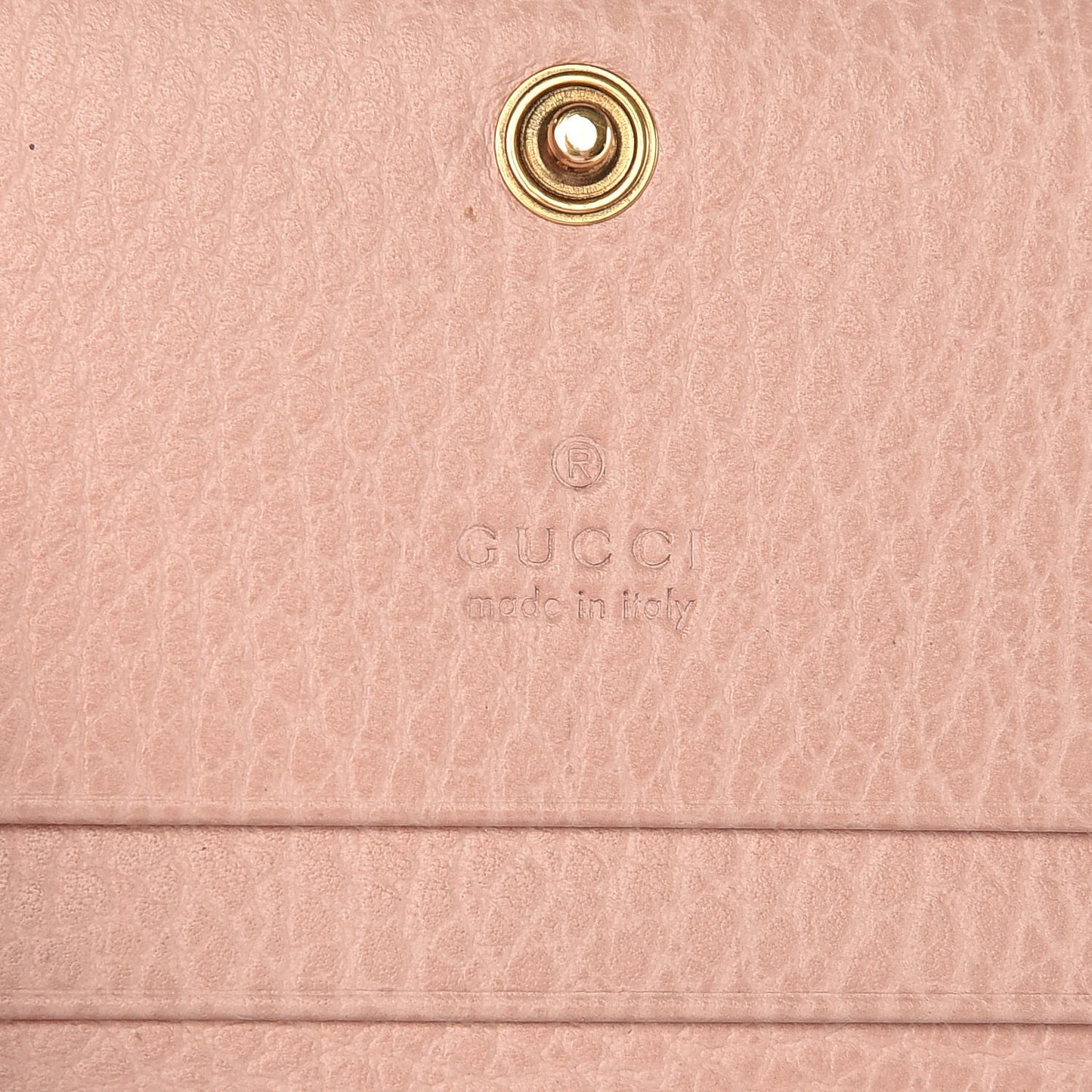 Pebbled Calfskin Butterfly Card Case Perfect Pink