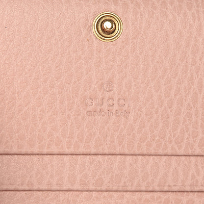 Gucci Pebbled Calfskin Butterfly Card Case Perfect Pink 6 of 8