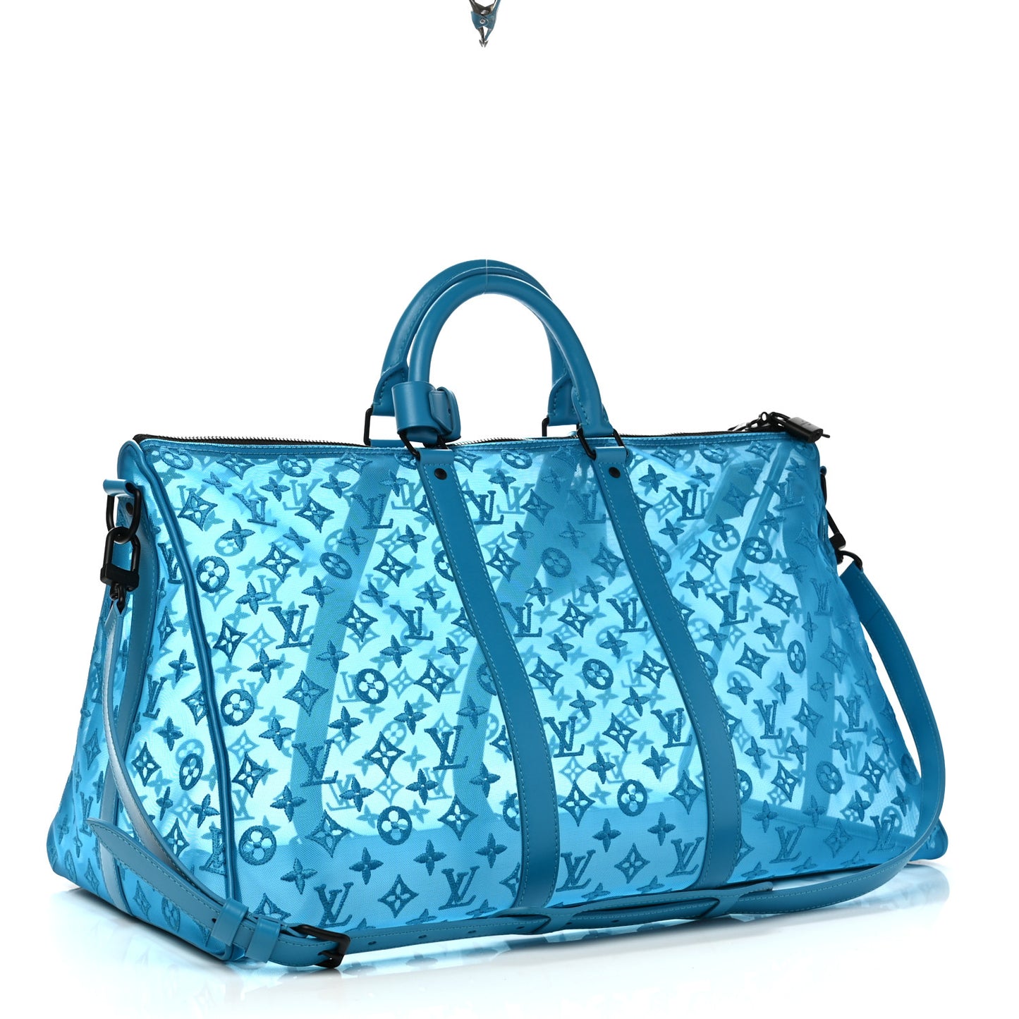 Monogram See Through Keepall Triangle Bandouliere 50 Turquoise