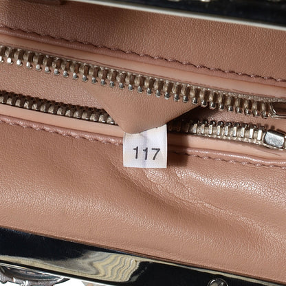 Prada Vernice Crystal Encrusted Clutch Cipria 8 of 10