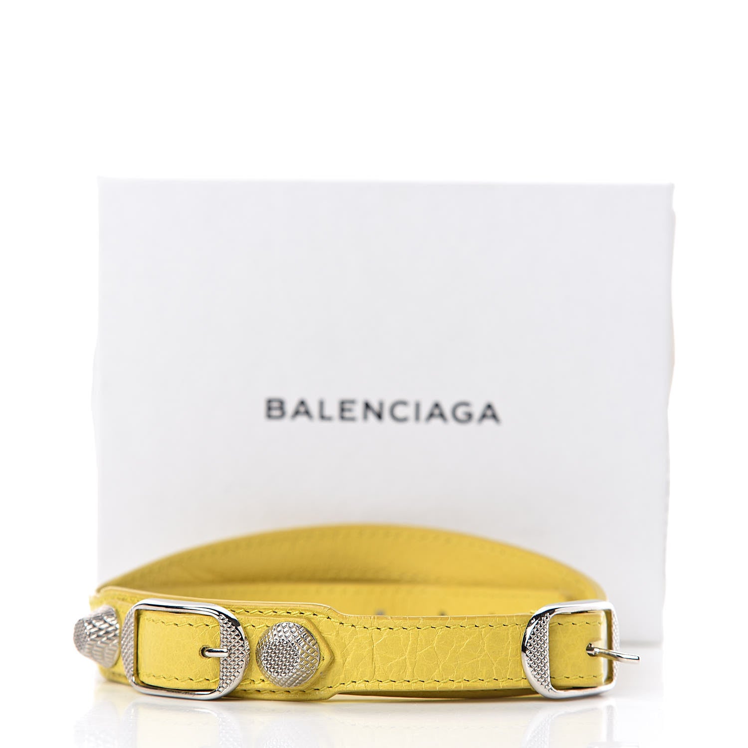 Balenciaga Agneau Giant Silver Hardware Triple Tour M Bracelet Curry 10 of 10