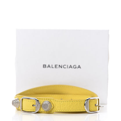 Balenciaga Agneau Giant Silver Hardware Triple Tour M Bracelet Curry 10 of 10